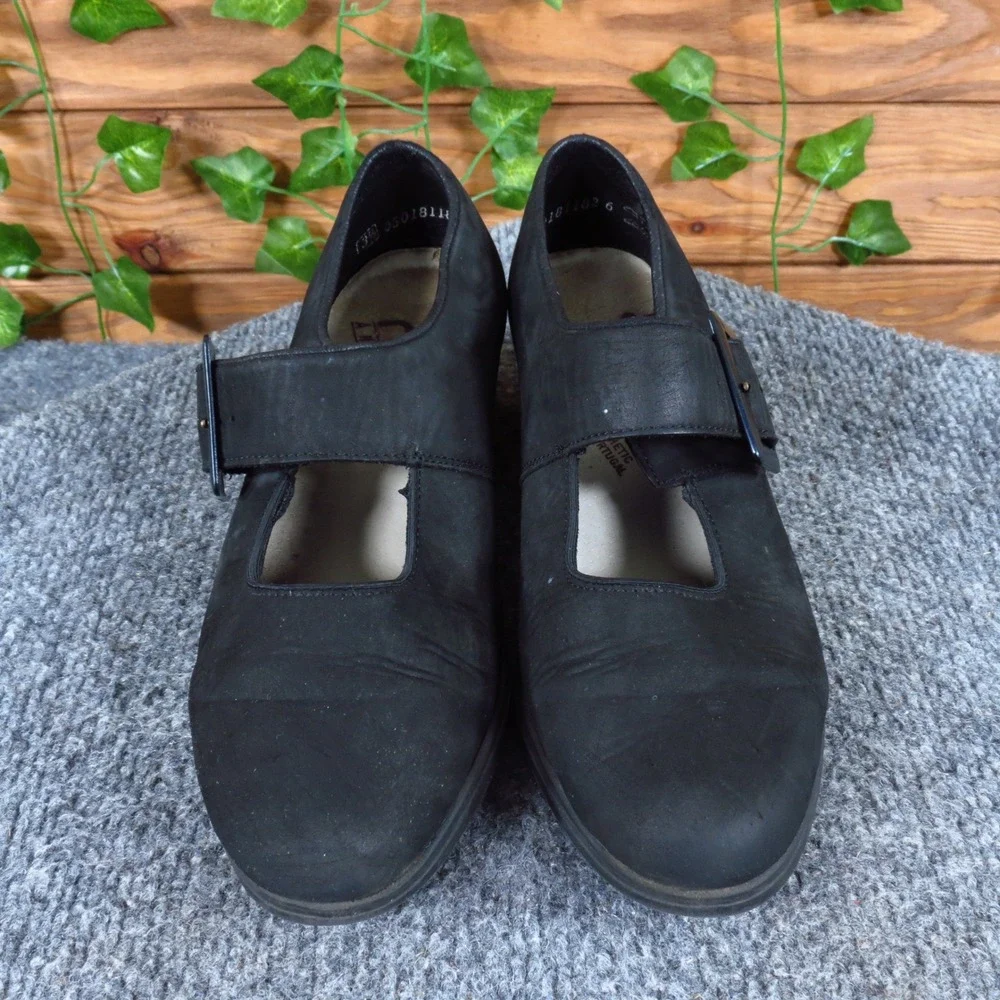 Rieker Ingrid‎ Girls Mary Jane Shoes Size 3.5 School Formal Vintage Black Nubuck